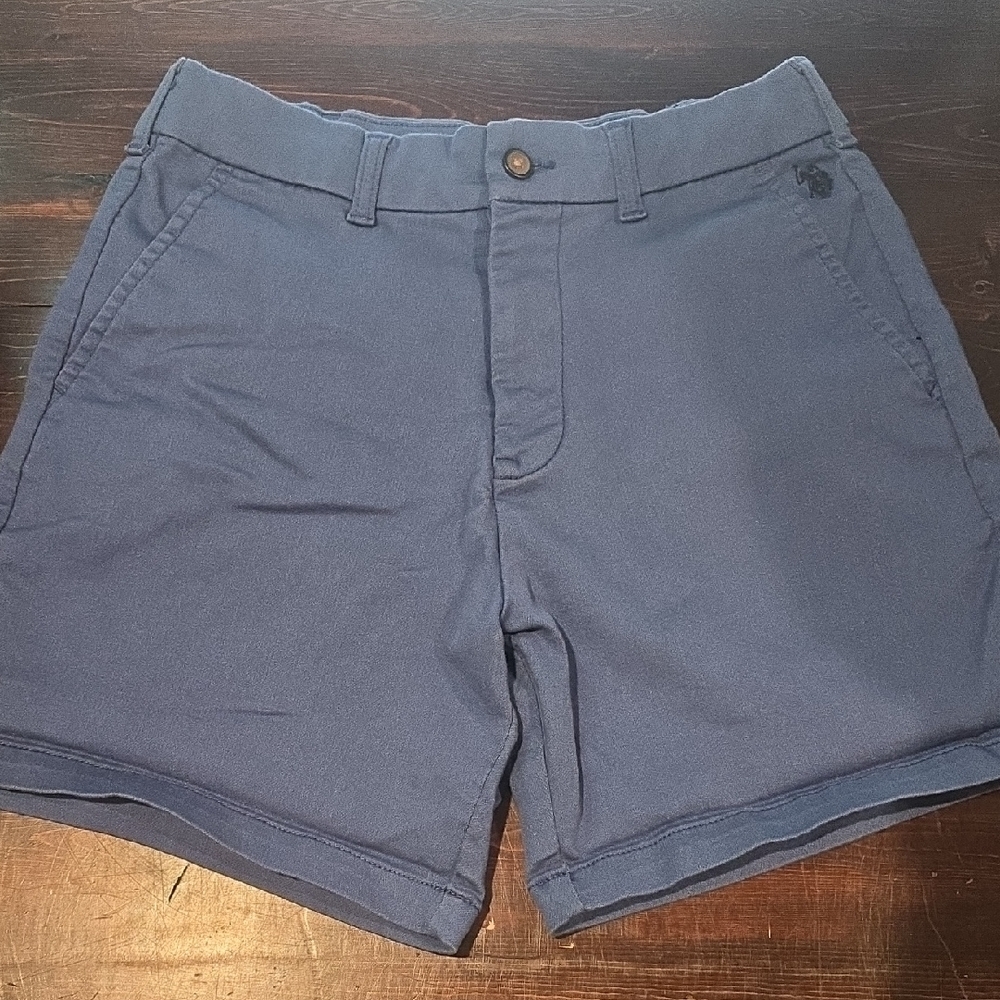 U.S. Polo Assn. Men's Stretch Twill Shorts - Blue - Size Medium